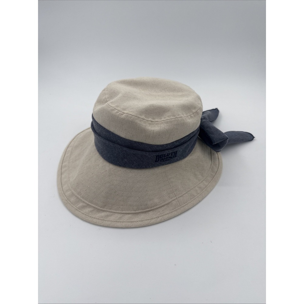 Duluth Trading Company Women's Rootstock Linen Blend Bucket Hat S/M Bow Back